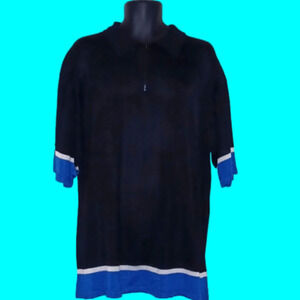 Redspike Black, Blue and White Pullover Dress Shirt, XL